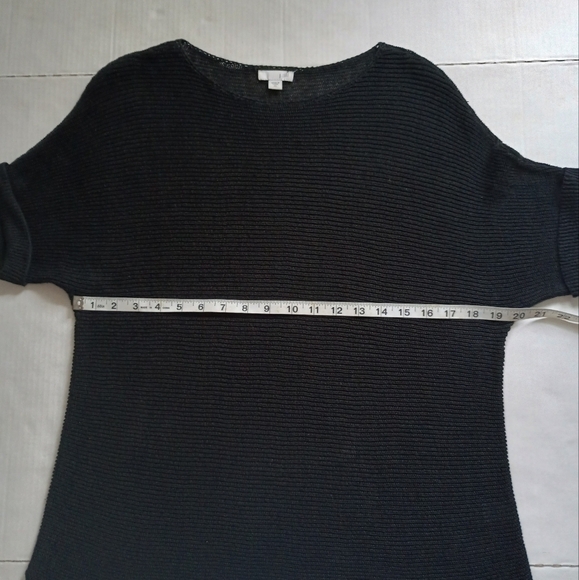 J. Jill Black Linen Blend Short Sleeve Top XS - Picture 7 of 10